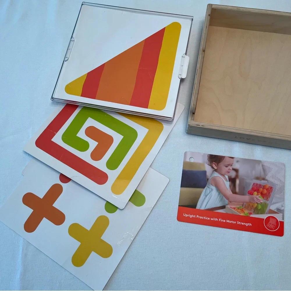 Lovevery Mosaic Button Board Set & Info Play Card Toddler Montessori Learning